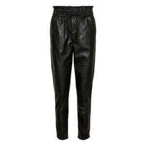 VERO Moda VM Eva High Rise Paperbag Faux Leather Pants